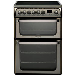 Hotpoint HUE61XS Electric Cooker, Stainless Steel